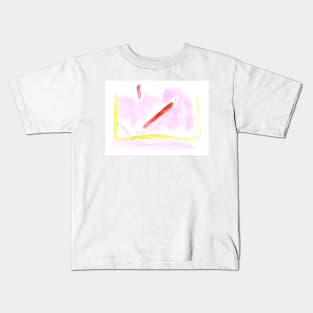 Book and pencil, study. Back to school. Watercolor, art decoration, sketch. illustration hand drawn modern Kids T-Shirt